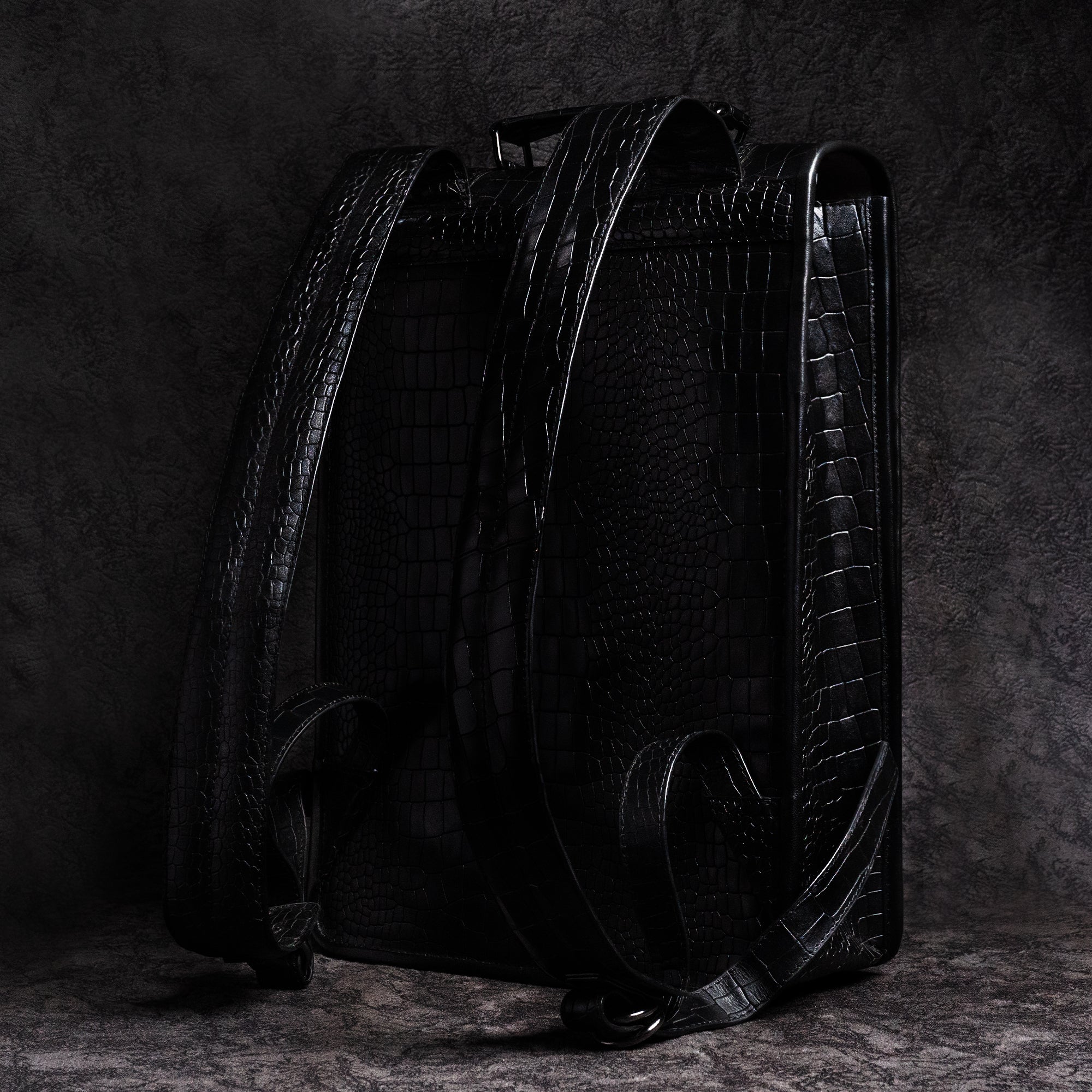 Zeon Backpack – Croc Black | Premium Travel & Lifestyle Bag