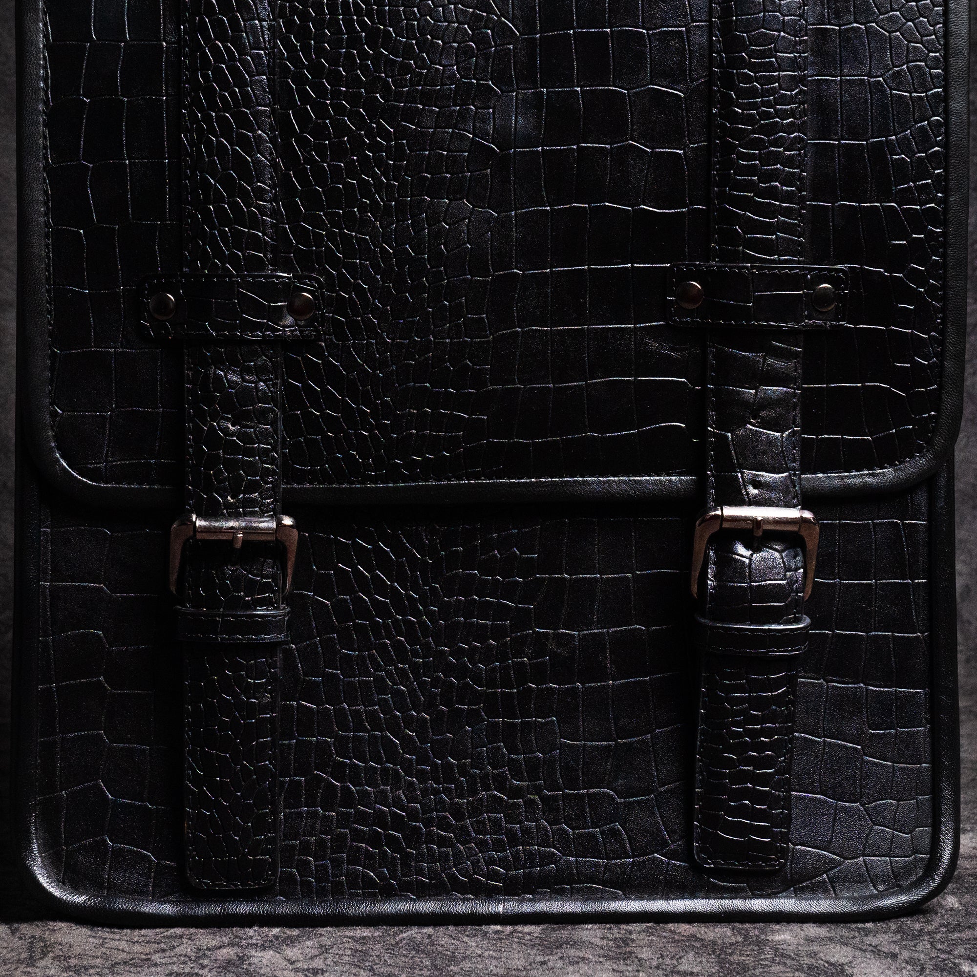Zeon Backpack – Croc Black | Premium Travel & Lifestyle Bag