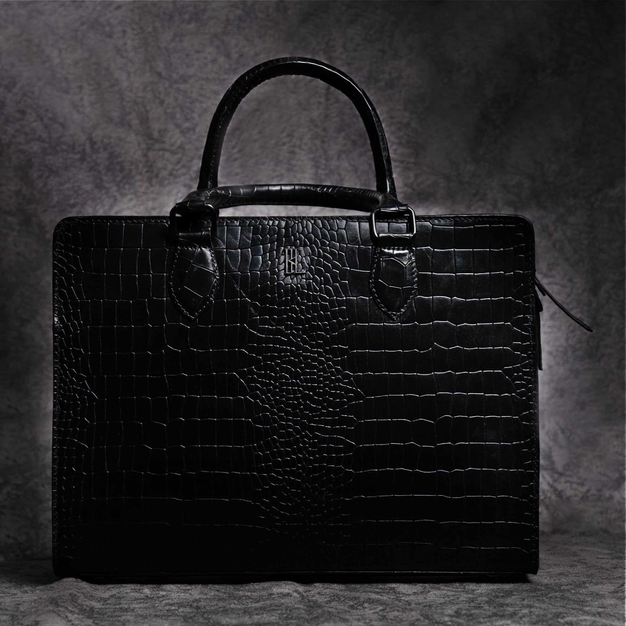 Baron Office Bag – Croc Black | Premium Travel & Lifestyle Bag